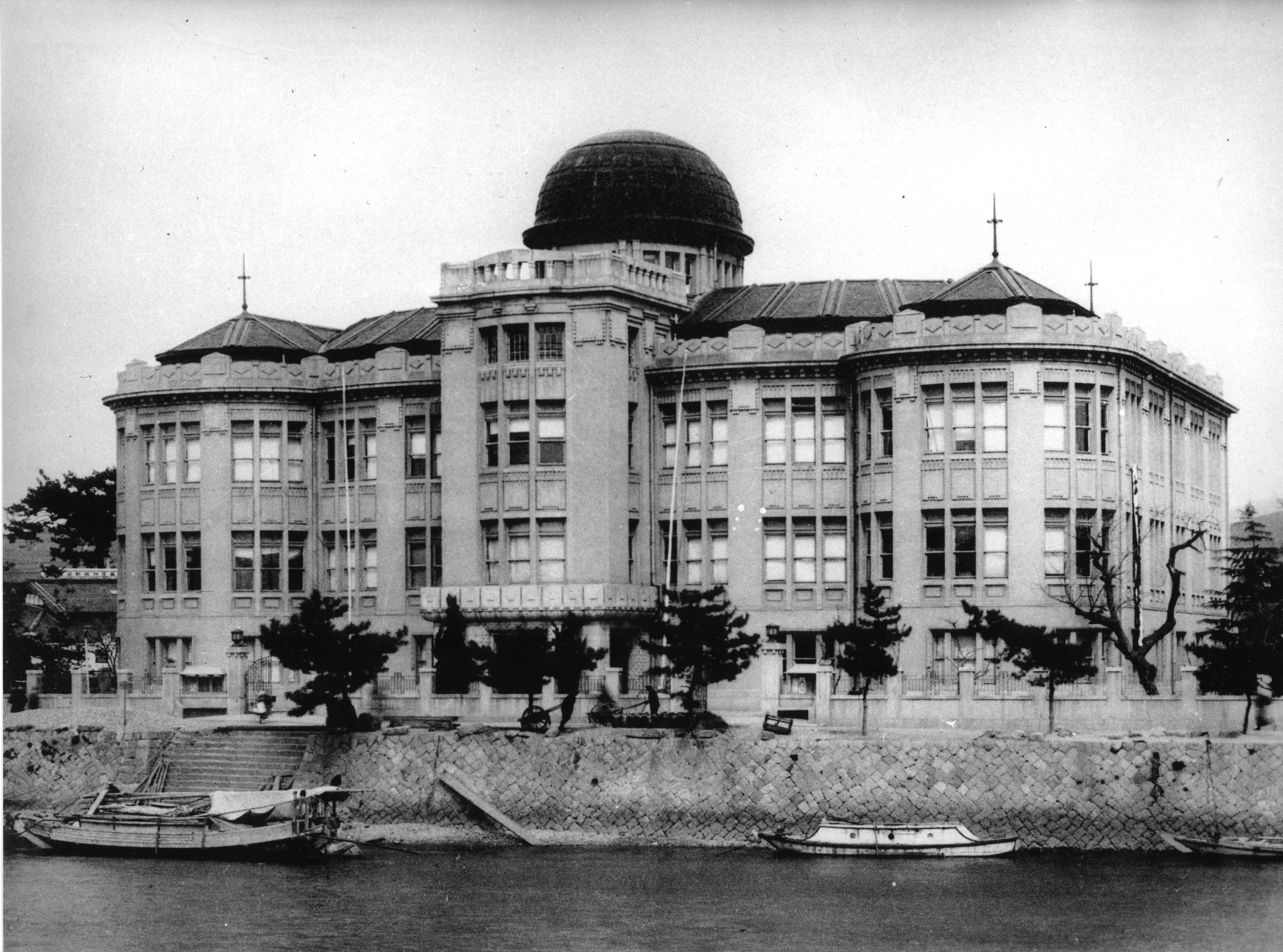 A photograph of a former prefectural building, now known as the Atomic Bomb Dome, taken sometime between 1915 and 1945. (Photo courtesy of Hiroshima Peace Memorial Museum