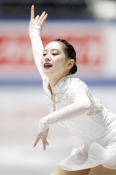 女子SP 演技する三宅咲綺=国立代々木競技場