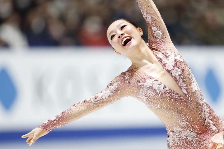 女子SP 演技する樋口新葉=国立代々木競技場