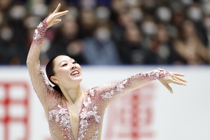 女子SP 演技する樋口新葉=国立代々木競技場