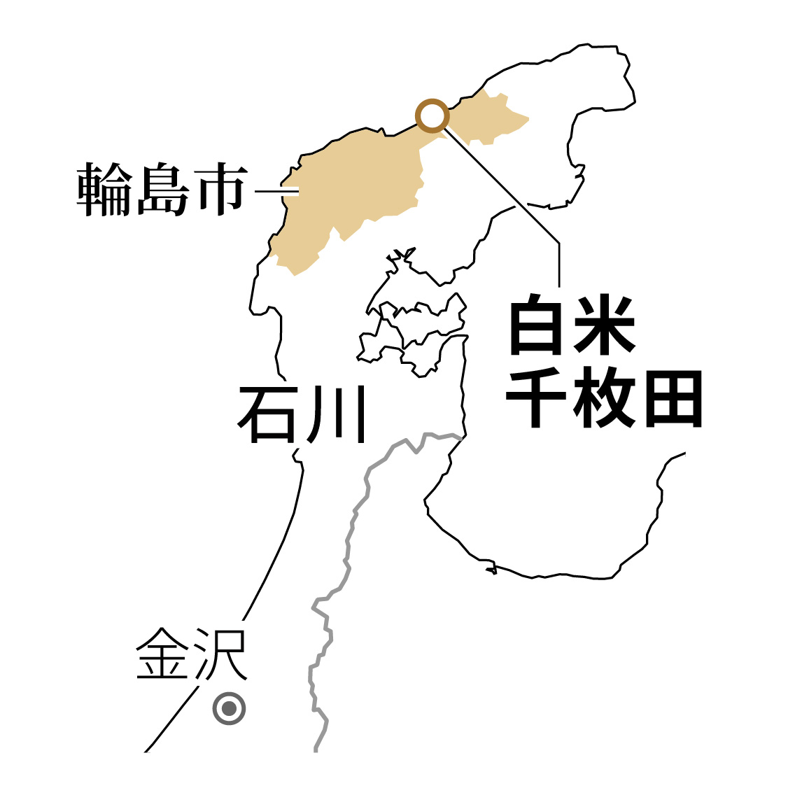 石川県輪島市の地図