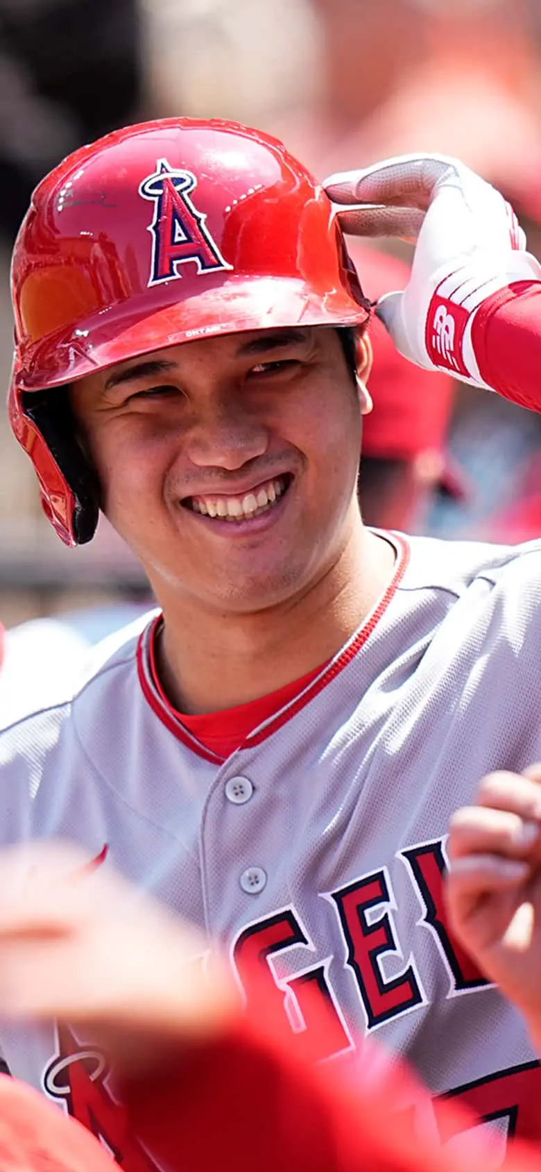 笑顔の大谷翔平