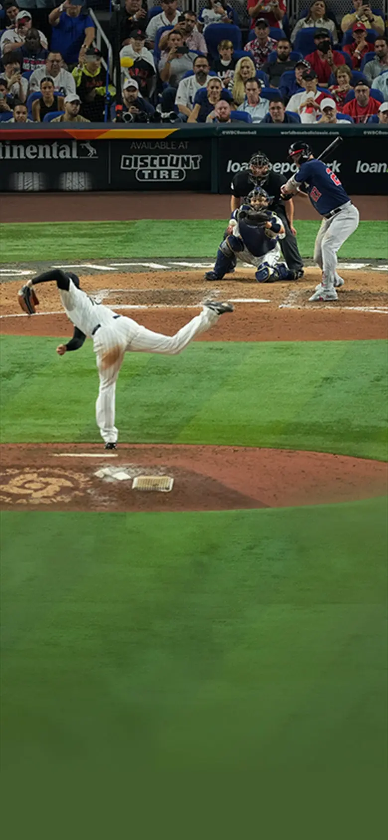 Shohei Ohtani facing off against Mike Trout in the WBC finals.