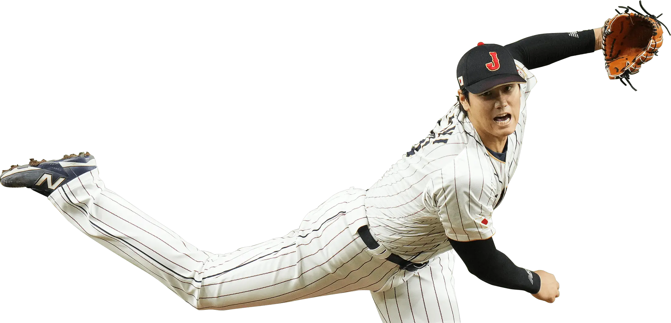 力投する大谷翔平